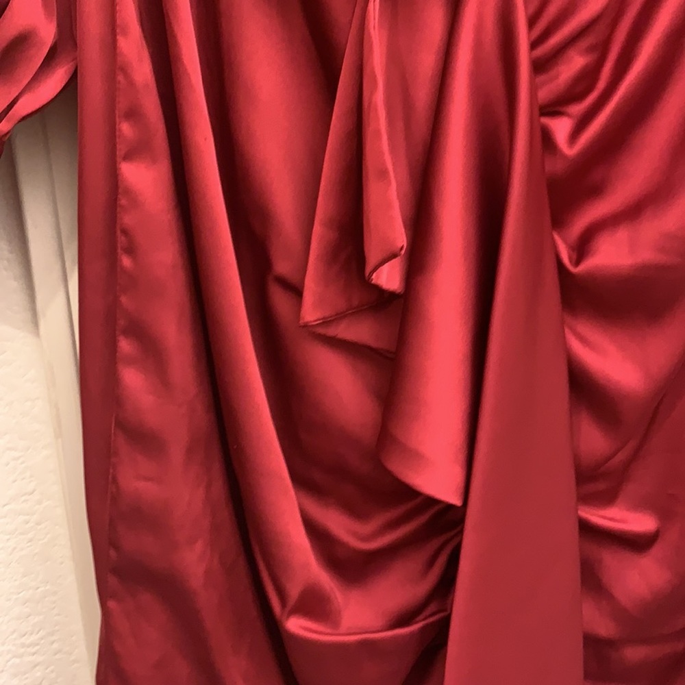 PatBo Red Ruched Dress - Picture 8 of 9